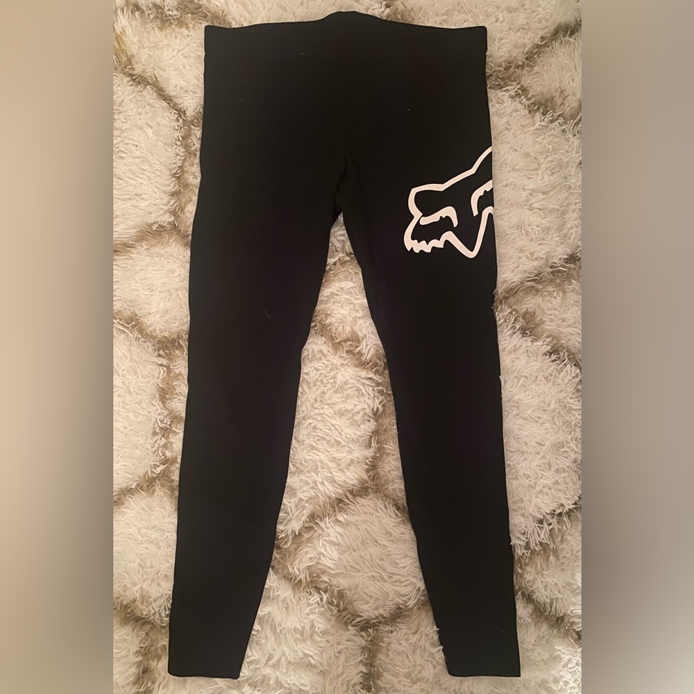 Fox Racing Black Logo Leggings